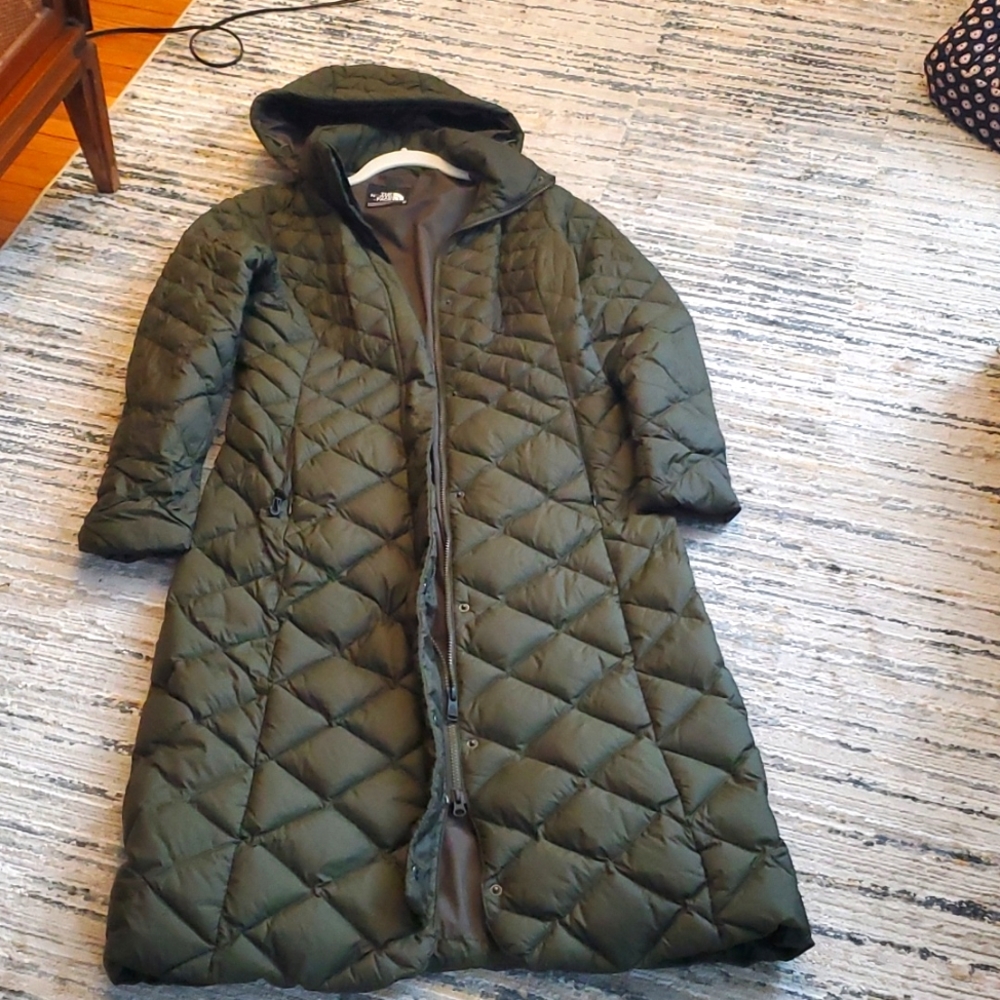 Long green coat